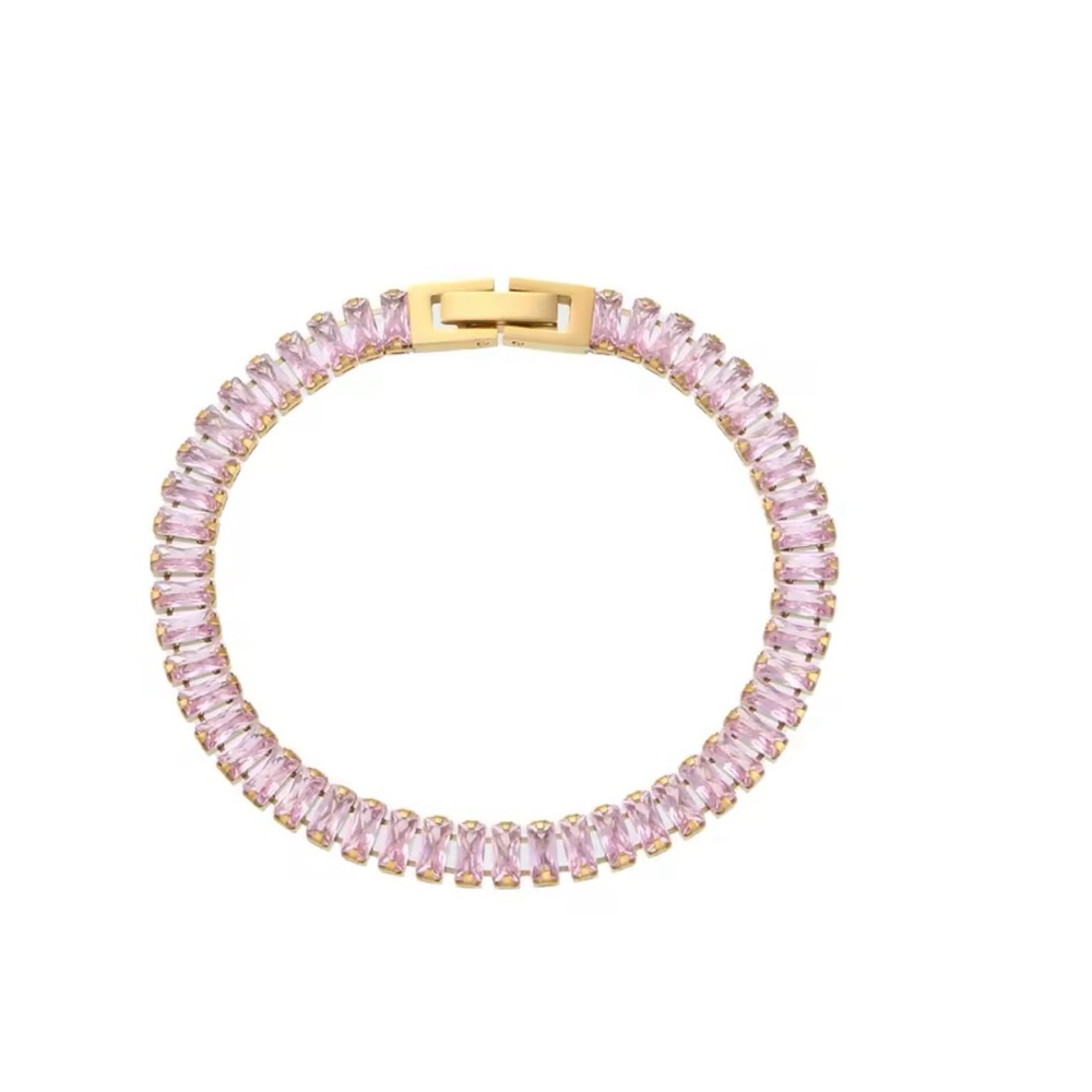 Pink CZ Set - Picture 4 of 6